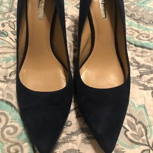 BCBGeneration Women’s Navy Suede Heels Size 7.5